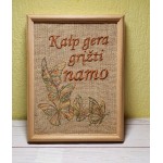 Paveikslas siuvinėtas  "Namučiai"