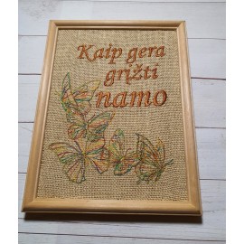 Paveikslas siuvinėtas  "Namučiai"