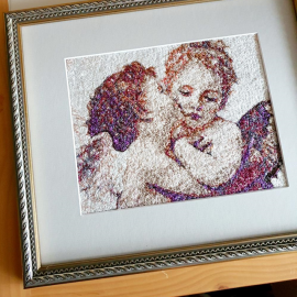 Siuvinėtas paveikslas" "Angeliukai"