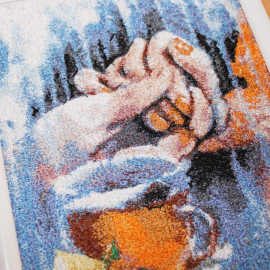 Siuvinėtas paveikslas "Arbata dviese"