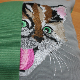 Dekoratyvinė pagalvė " Išdykęs katinėlis"