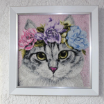 Siuvinėtas paveikslas" "Katytė"