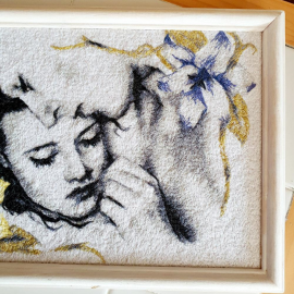 Siuvinėtas paveikslas" Meilė kartu"