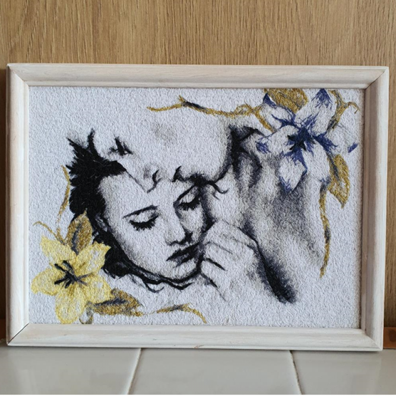 Siuvinėtas paveikslas" Meilė kartu"