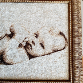 Siuvinėtas paveikslas " Mažylis 1"