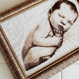 Siuvinėtas paveikslas " Mažylis 2"