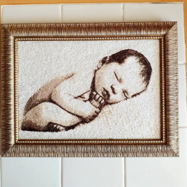 Siuvinėtas paveikslas " Mažylis 2"