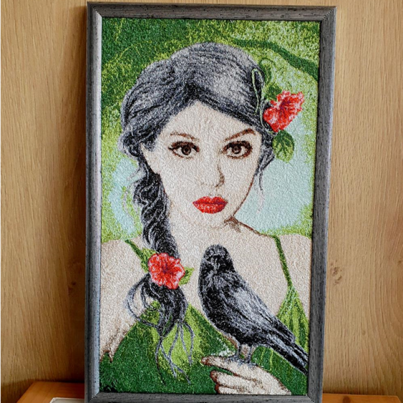 Siuvinėtas paveikslas" Miško deivė"