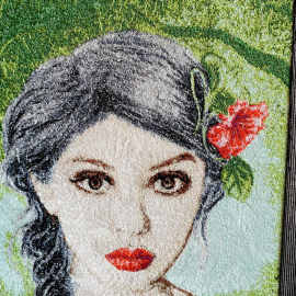 Siuvinėtas paveikslas" Miško deivė"