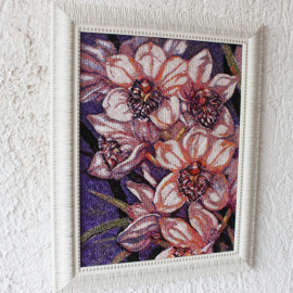 Siuvinėtas paveikslas " Orhidėja"