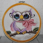 Siuvinėtas paveikslas" "Pelėdžiukas"