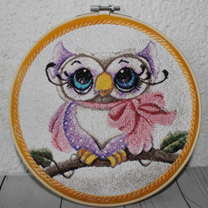 Siuvinėtas paveikslas" "Pelėdžiukas"