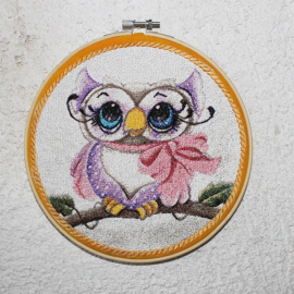 Siuvinėtas paveikslas" "Pelėdžiukas"