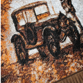 Siuvinėtas paveikslas" "Pasimatymas" 24x34cm su rėmeliu