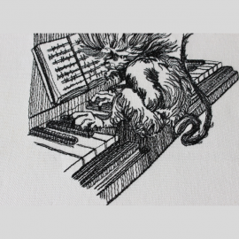 Siuvinėtas paveikslas" "Velniukas"