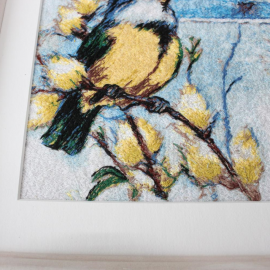 Siuvinėtas paveikslas "Zylutė"