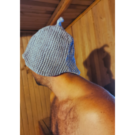 Lino medvilnės vaflio pirties kepurė 