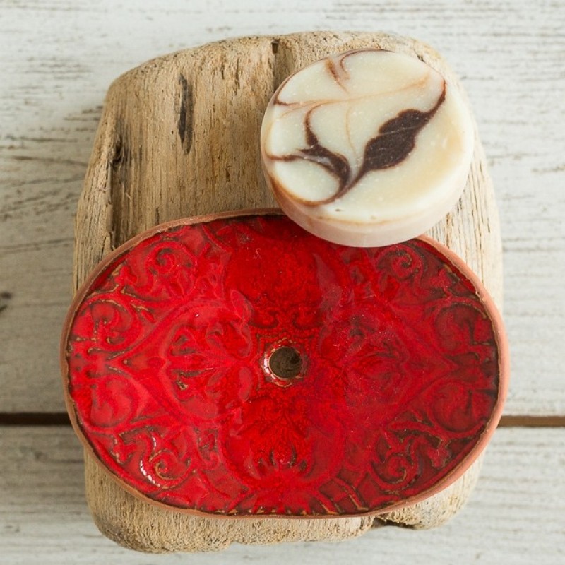 Muilinė raudona raštuota