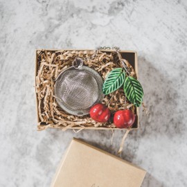 Arbatos sietelis su žydra širdele