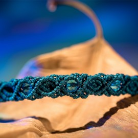 Elfiškas stiklas - mėlyna apyrankė