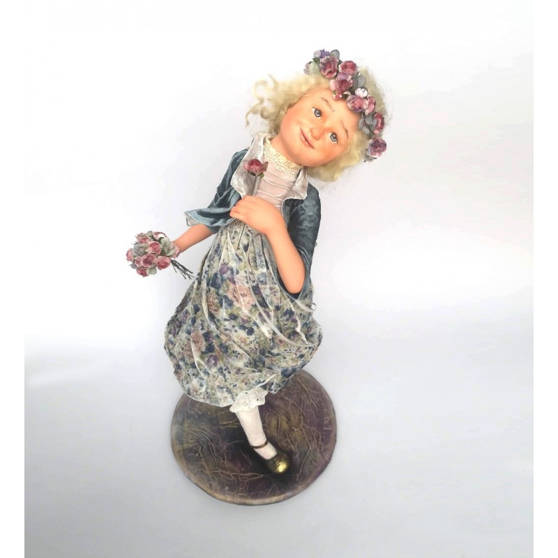 Autorinė lėlė Gėlių mergaitė Autorinė lėlė Gėlių mergaitė