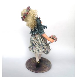 Autorinė lėlė Gėlių mergaitė Autorinė lėlė Gėlių mergaitė