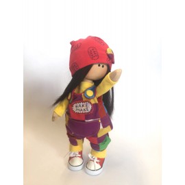 Tekstilinė lėlė Kakes Makes kelnemis Tekstilinė lėlė Kakes Makes kelnemis