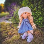 Tekstilinė lėlė Žydra suknelė Tekstilinė lėlė Žydra suknelė