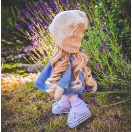 Tekstilinė lėlė Žydra suknelė Tekstilinė lėlė Žydra suknelė