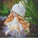 Tekstilinė lėlė Baltas angeliukas Tekstilinė lėlė Baltas angeliukas