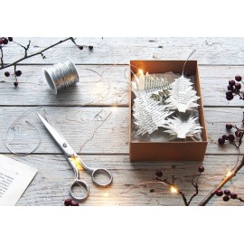 Kalėdinių dekoracijų rinkinys EGLUTĖS (5 vnt.)