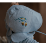 Lininė kepuraitė su siuvinėjimais