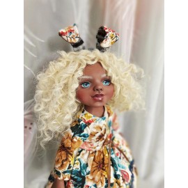 Juoda lėlė iš polimero molio Juoda lėlė iš polimero molio