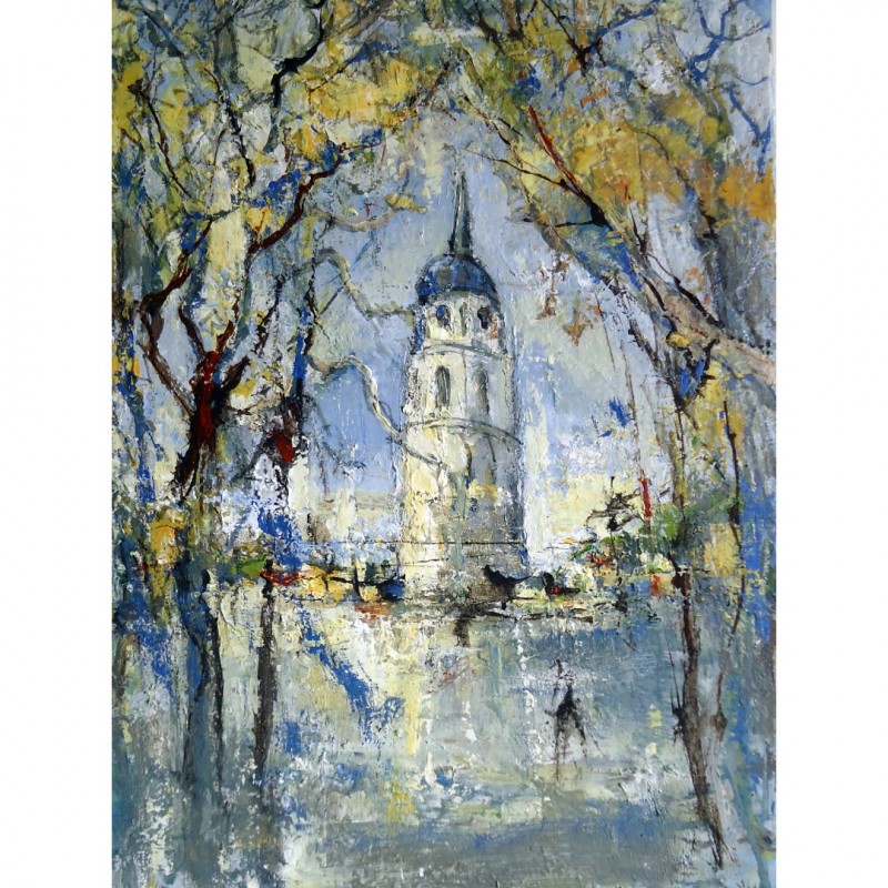 Aliejinis paveikslas "Pavasario bliuzas"