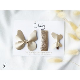 Plaukų segtukai, rinkinys 3 vnt., Aukso-rudų atspalvių