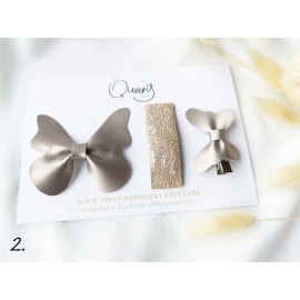 Plaukų segtukai, rinkinys 3 vnt., Aukso-rudų atspalvių