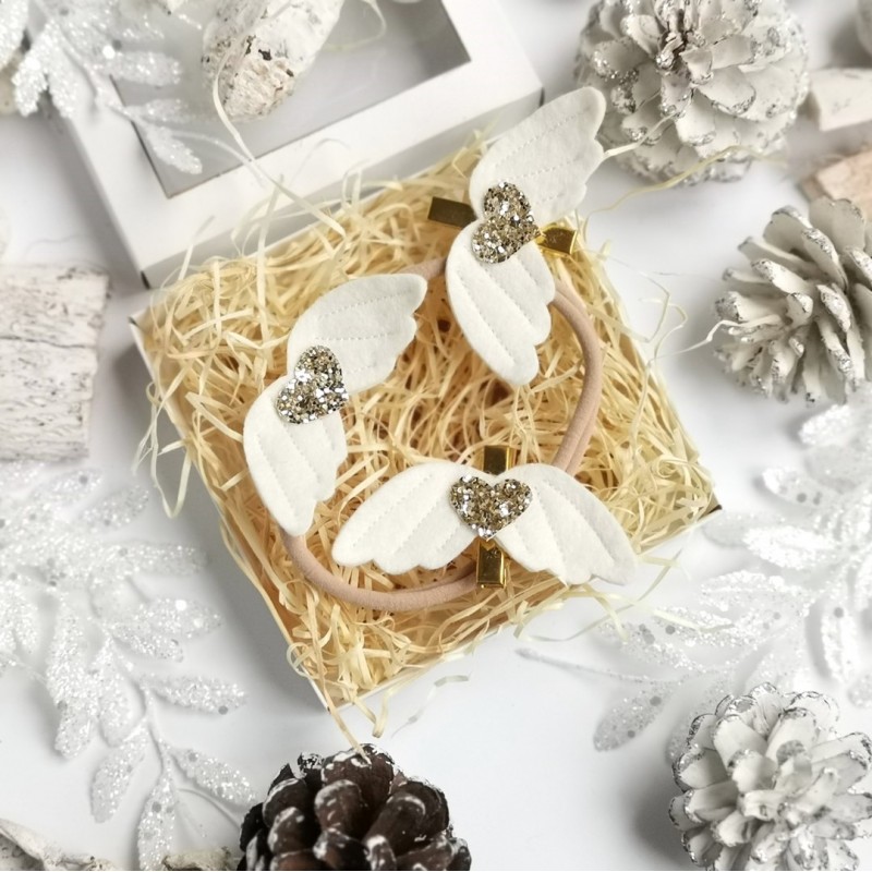 Rankų darbo plaukų segtukas, Angelo sparnai 1 vnt. Rankų darbo plaukų segtukas, Angelo sparnai 1 vnt.