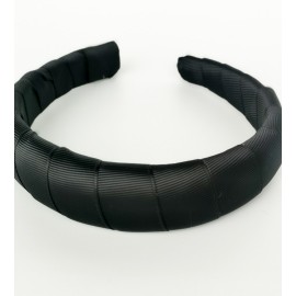 Plaukų lankelis, rankų darbo. Juoda spalva