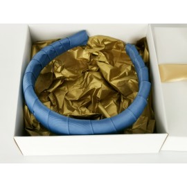 Plaukų lankelis, rankų darbo. Mėlyna spalva