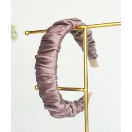 Plaukų lankelis, natūralaus šilko. Pelenų rožinė spalva