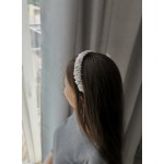 Plaukų lankelis, natūralaus šilko. Pilka spalva Plaukų lankelis, natūralaus šilko. Pilka spalva