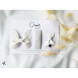 Plaukų segtukai 3 vnt., Pilkų/baltų atspalvių