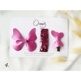 Plaukų segtukai 3 vnt., Raudoni atspalviai