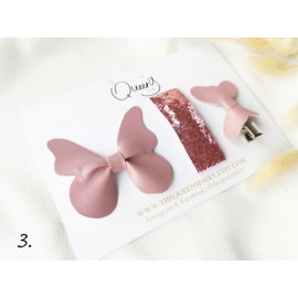 Plaukų segtukai 3 vnt., Raudoni atspalviai