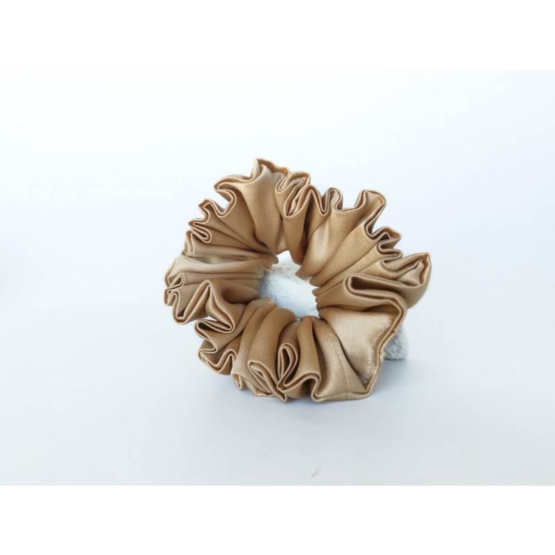 Natūralaus šilko plaukų gumytė, Aukso Spalvos Natūralaus šilko plaukų gumytė, Aukso Spalvos