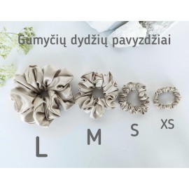 Natūralaus šilko plaukų gumytė, Persikinė Natūralaus šilko plaukų gumytė, Persikinė