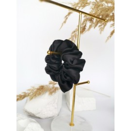 Natūralaus šilko plaukų gumytė,  Juoda Natūralaus šilko plaukų gumytė,  Juoda