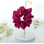 Natūralaus šilko plaukų gumytė, Rožinė Tamsi Natūralaus šilko plaukų gumytė, Rožinė Tamsi