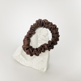 Natūralaus šilko plaukų gumytė, Šokoladinė Natūralaus šilko plaukų gumytė, Šokoladinė