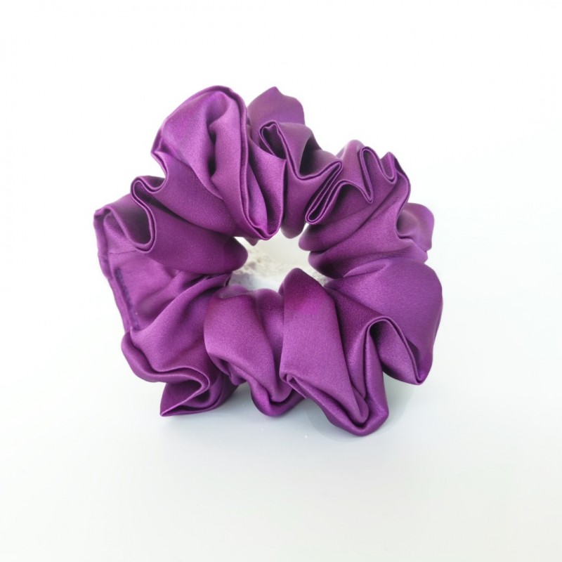 Natūralaus šilko plaukų gumytė, Violetinė